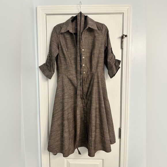 Sharagano Dresses & Skirts - Sharagano Brown Long Sleeve Dress
